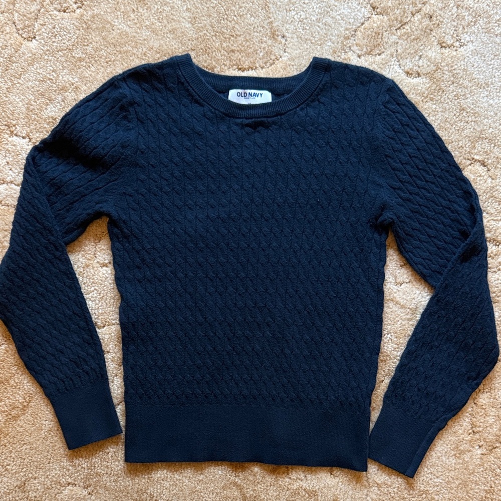 Old Navy Women's Navy Cable Knit Sweater